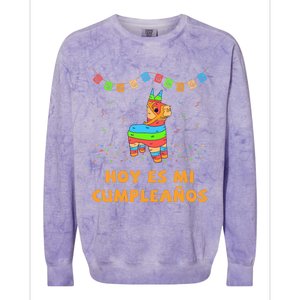 Hoy Es Mi Cumpleanos Pinata Birthday Cinco De Mayo Colorblast Crewneck Sweatshirt