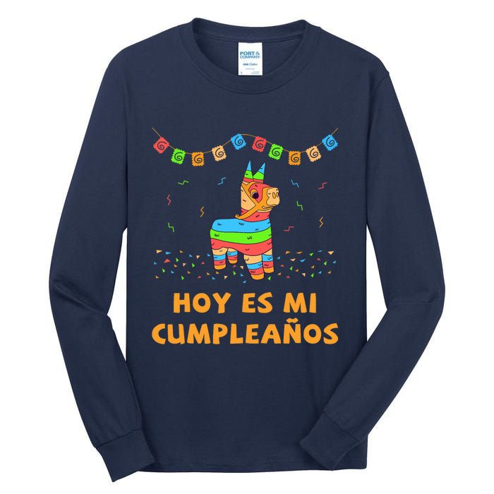 Hoy Es Mi Cumpleanos Pinata Birthday Cinco De Mayo Tall Long Sleeve T-Shirt