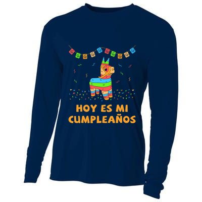 Hoy Es Mi Cumpleanos Pinata Birthday Cinco De Mayo Cooling Performance Long Sleeve Crew
