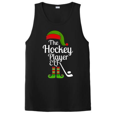 Hockey Elf Matching Family Christmas Funny Pajama Party Gift PosiCharge Competitor Tank