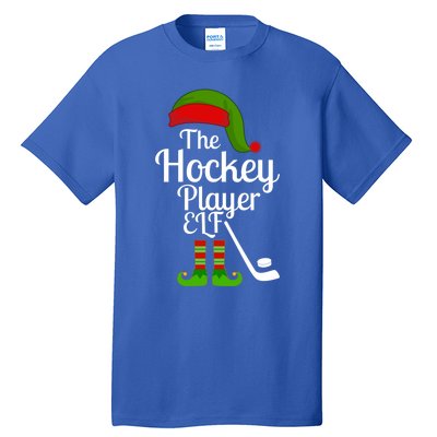 Hockey Elf Matching Family Christmas Funny Pajama Party Gift Tall T-Shirt