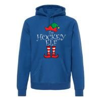 Hockey Elf Matching Family Christmas Party Pajama Hockey Elf Cute Gift Premium Hoodie