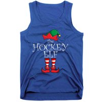 Hockey Elf Matching Family Christmas Party Pajama Hockey Elf Cute Gift Tank Top