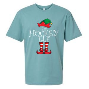 Hockey Elf Matching Family Christmas Party Pajama Hockey Elf Cute Gift Sueded Cloud Jersey T-Shirt