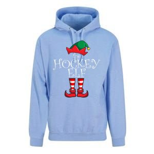 Hockey Elf Matching Family Christmas Party Pajama Hockey Elf Cute Gift Unisex Surf Hoodie