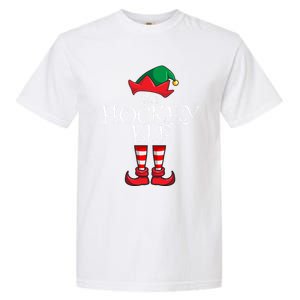 Hockey Elf Matching Family Christmas Party Pajama Hockey Elf Cute Gift Garment-Dyed Heavyweight T-Shirt