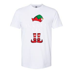 Hockey Elf Matching Family Christmas Party Pajama Hockey Elf Cute Gift Softstyle CVC T-Shirt