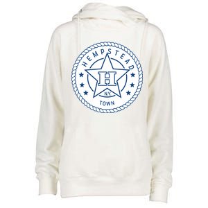 Hempstead New York Town Womens Funnel Neck Pullover Hood