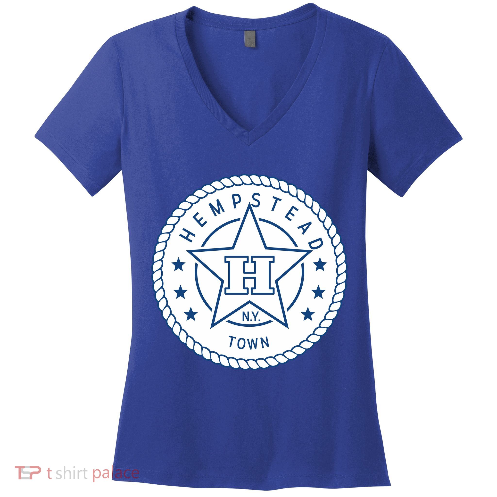Hempstead New York Town Women's V-Neck T-Shirt