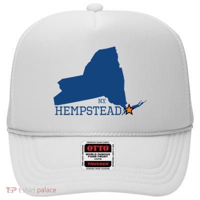 Hempstead NY High Crown Mesh Back Trucker Hat