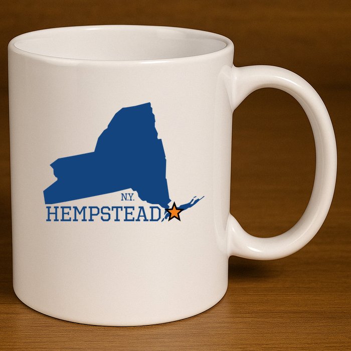 Hempstead NY 11oz C Handle Ceramic Mug