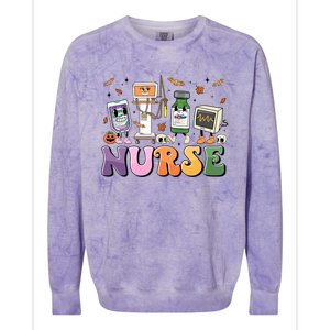 Halloween Er Nurse Er Boo Crew Er Ed Emergency Room Rn Gift Colorblast Crewneck Sweatshirt