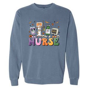 Halloween Er Nurse Er Boo Crew Er Ed Emergency Room Rn Gift Garment-Dyed Sweatshirt