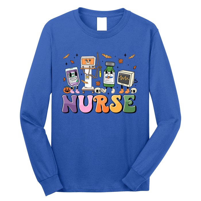 Halloween Er Nurse Er Boo Crew Er Ed Emergency Room Rn Gift Long Sleeve Shirt