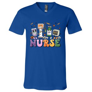 Halloween Er Nurse Er Boo Crew Er Ed Emergency Room Rn Gift V-Neck T-Shirt