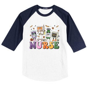 Halloween Er Nurse Er Boo Crew Er Ed Emergency Room Rn Gift Baseball Sleeve Shirt