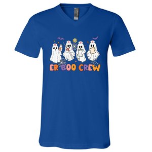 Halloween Er Nurse Er Boo Crew Funny Er Ed Nurse Tech Meaningful Gift V-Neck T-Shirt