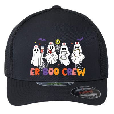 Halloween Er Nurse Er Boo Crew Funny Er Ed Nurse Tech Flexfit Unipanel Trucker Cap