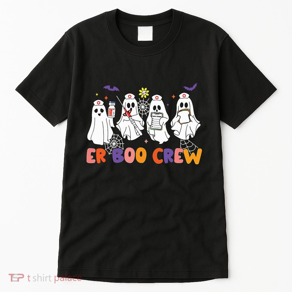 Halloween Er Nurse Er Boo Crew Funny Er Ed Nurse Tech Tall T-Shirt