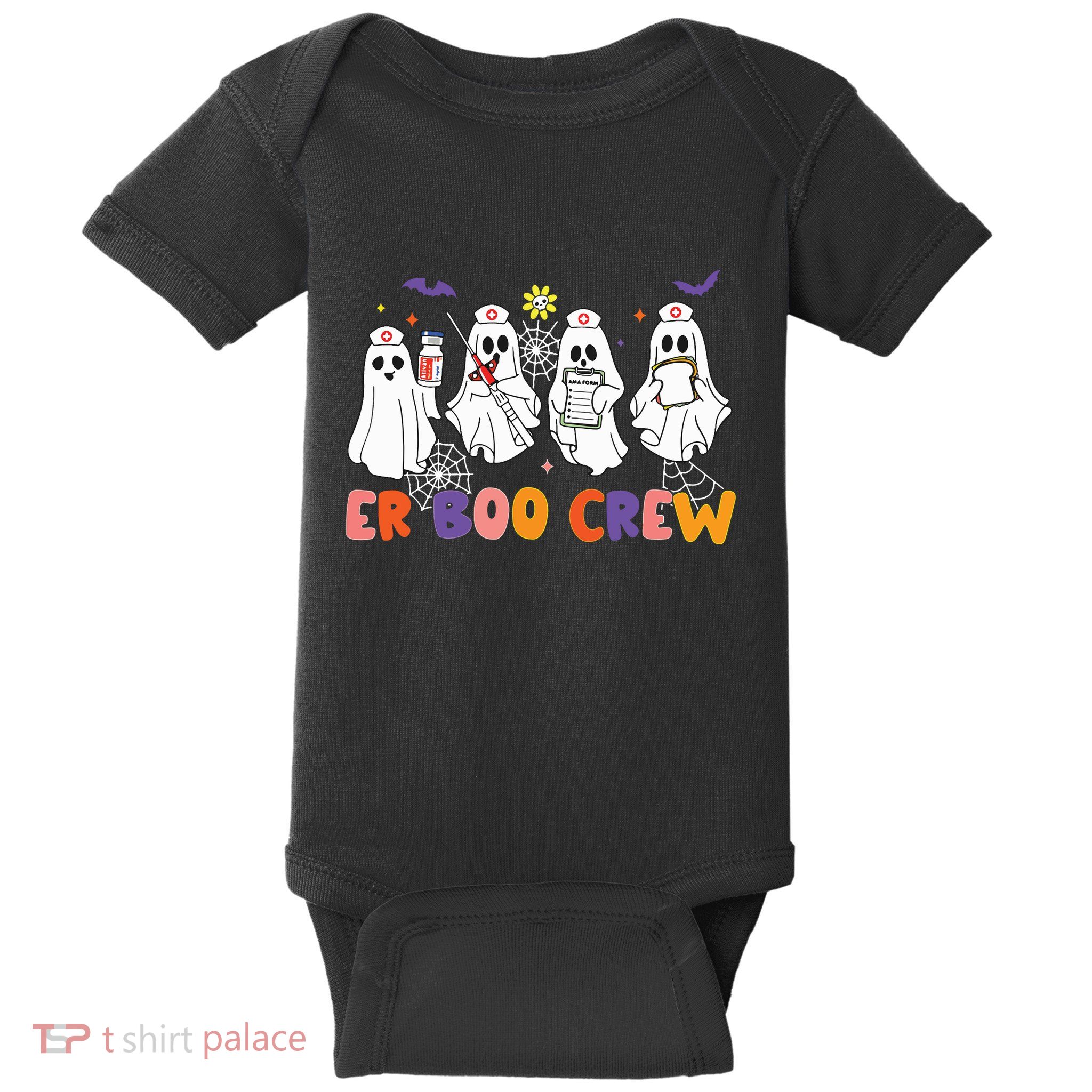 Halloween Er Nurse Er Boo Crew Funny Er Ed Nurse Tech Baby Bodysuit