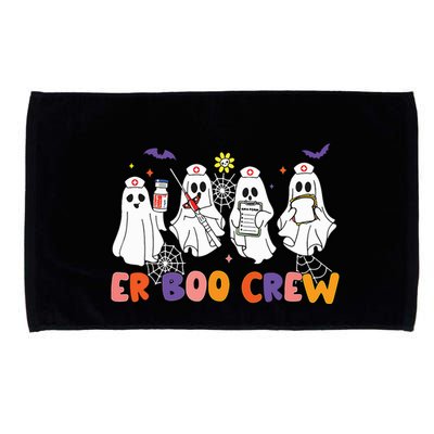 Halloween Er Nurse Er Boo Crew Funny Er Ed Nurse Tech Microfiber Hand Towel