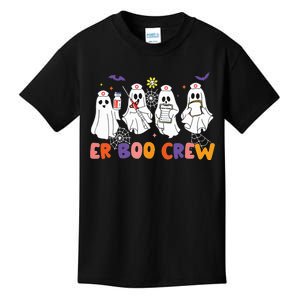 Halloween Er Nurse Er Boo Crew Funny Er Ed Nurse Tech Kids T-Shirt