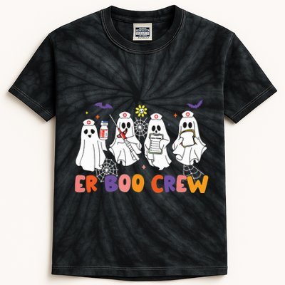 Halloween Er Nurse Er Boo Crew Funny Er Ed Nurse Tech Kids Tie-Dye T-Shirt