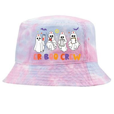 Halloween Er Nurse Er Boo Crew Funny Er Ed Nurse Tech Tie-Dyed Bucket Hat