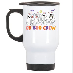 Halloween Er Nurse Er Boo Crew Funny Er Ed Nurse Tech Stainless Steel Travel Mug