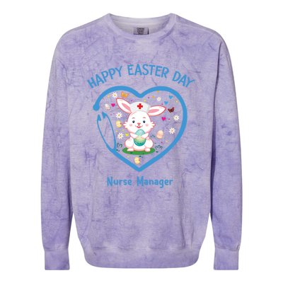 Happy Easter Nurse Ager Gift Cute Nurse Easter Day Gift Colorblast Crewneck Sweatshirt