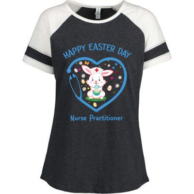 Happy Easter Nurse Practitioner Great Gift Cute Nurse Easter Day Gift Enza Ladies Jersey Colorblock Tee