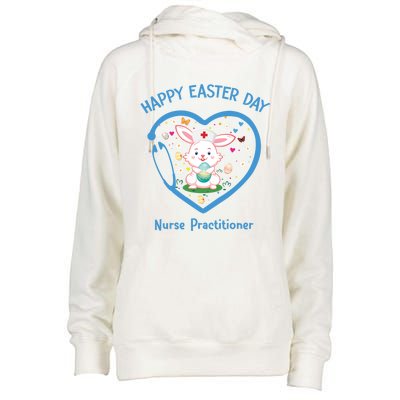 Happy Easter Nurse Practitioner Great Gift Cute Nurse Easter Day Gift Womens Funnel Neck Pullover Hood