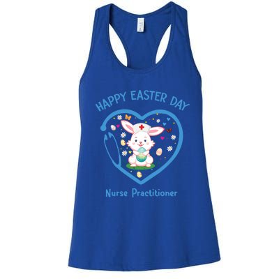 Happy Easter Nurse Practitioner Great Gift Cute Nurse Easter Day Gift Women's Racerback Tank