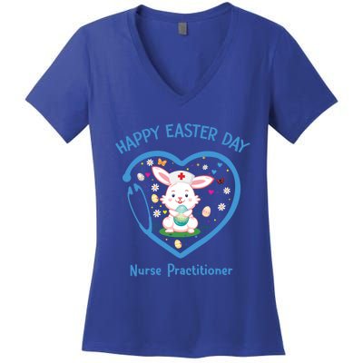 Happy Easter Nurse Practitioner Great Gift Cute Nurse Easter Day Gift Women's V-Neck T-Shirt