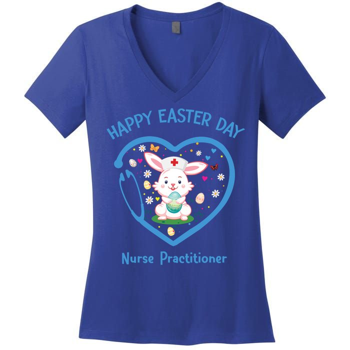 Happy Easter Nurse Practitioner Great Gift Cute Nurse Easter Day Gift Women's V-Neck T-Shirt