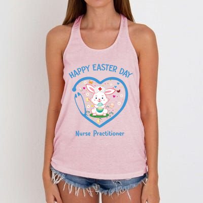 Happy Easter Nurse Practitioner Great Gift Cute Nurse Easter Day Gift Women's Knotted Racerback Tank