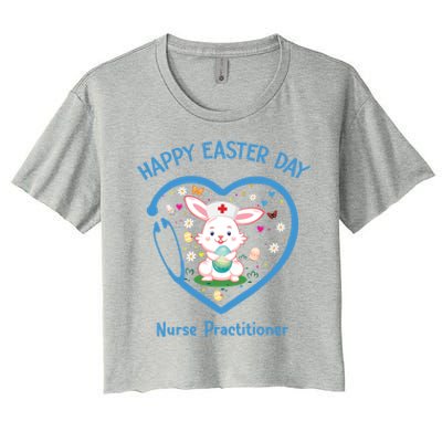 Happy Easter Nurse Practitioner Great Gift Cute Nurse Easter Day Gift Women's Crop Top Tee