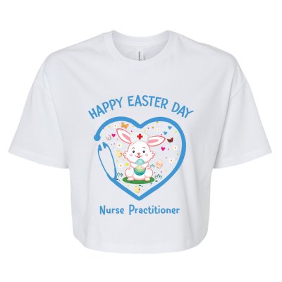 Happy Easter Nurse Practitioner Great Gift Cute Nurse Easter Day Gift Bella+Canvas Jersey Crop Tee