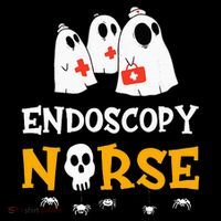 Halloween Endoscopy Nurse Costume Funny RN Nursing Ghost Sustainable Bucket Hat