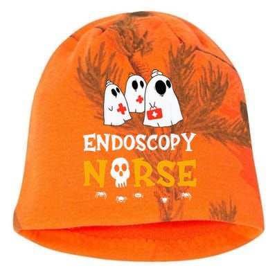 Halloween Endoscopy Nurse Costume Funny RN Nursing Ghost Kati - Camo Knit Beanie