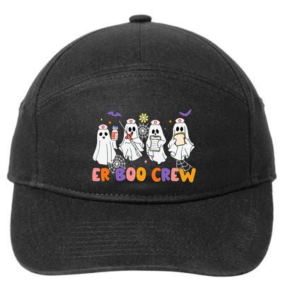 Halloween ER Nurse ER Boo Crew Funny ER Ed Nurse Tech 7-Panel Snapback Hat
