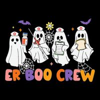 Halloween ER Nurse ER Boo Crew Funny ER Ed Nurse Tech Wool Snapback Cap