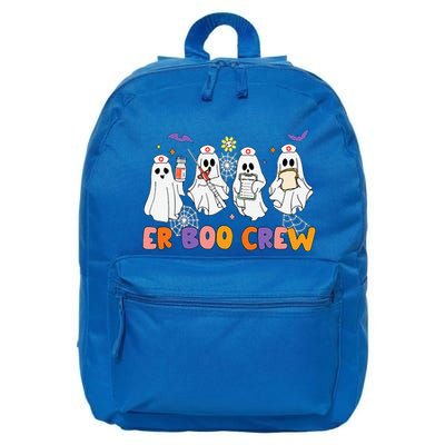 Halloween ER Nurse ER Boo Crew Funny ER Ed Nurse Tech 16 in Basic Backpack