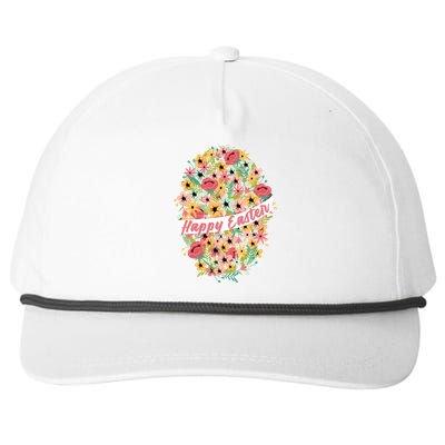 Happy Easter Outfit Easter Gift For Mom Flower Gift Snapback Five-Panel Rope Hat