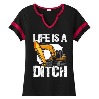 Heavy Equipment Operator & Excavator Driver Ladies Halftime Notch Neck Tee