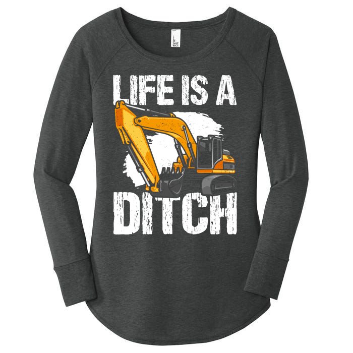 Heavy Equipment Operator & Excavator Driver Women's Perfect Tri Tunic Long Sleeve Shirt