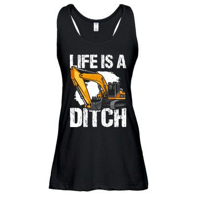 Heavy Equipment Operator & Excavator Driver Ladies Essential Flowy Tank