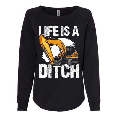 Heavy Equipment Operator & Excavator Driver Womens California Wash Sweatshirt