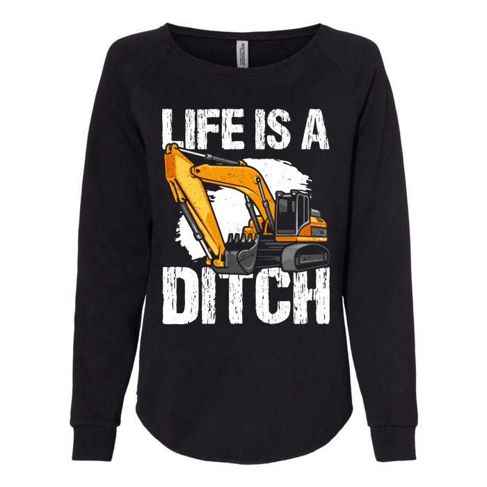 Heavy Equipment Operator & Excavator Driver Womens California Wash Sweatshirt