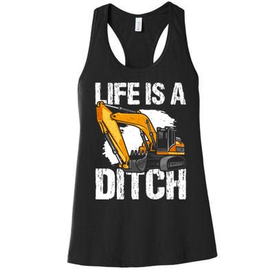 Heavy Equipment Operator & Excavator Driver Women's Racerback Tank